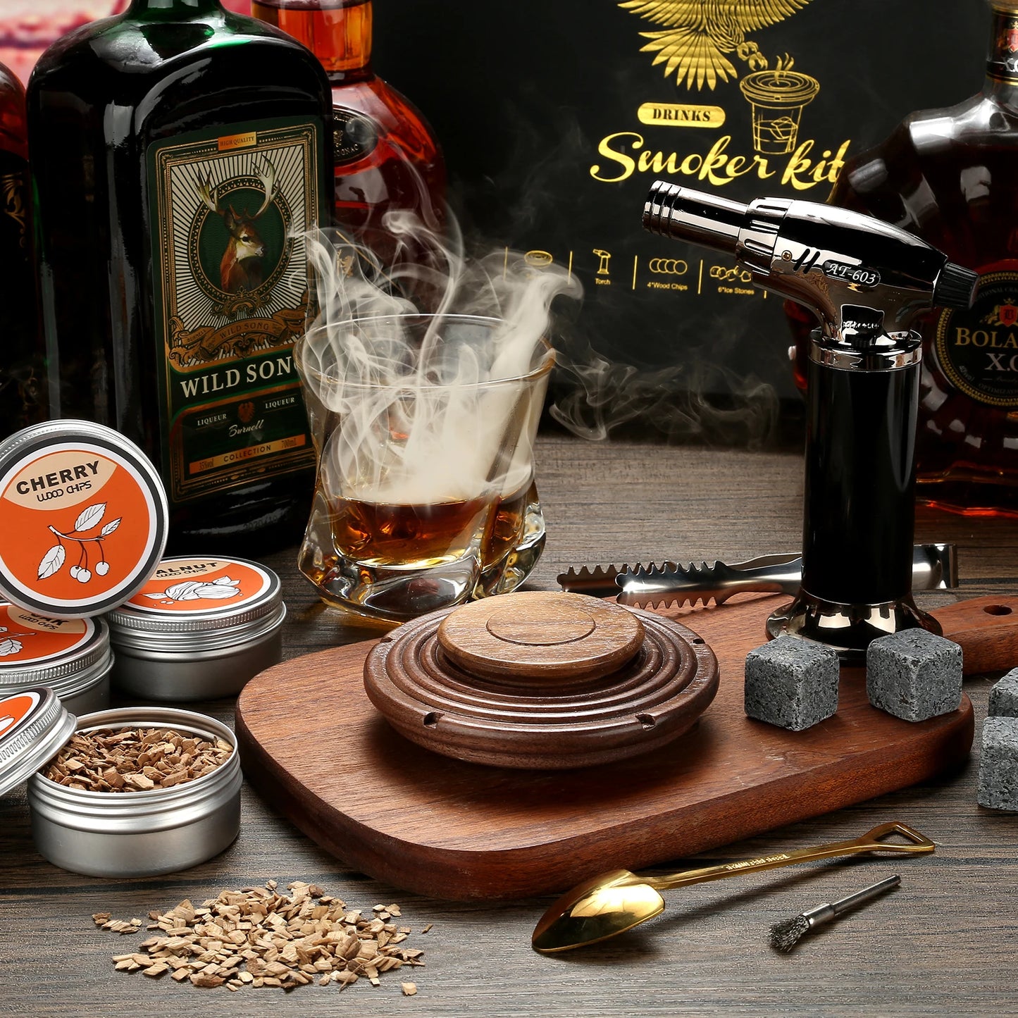 Old Fashioned Whiskey Smoker Drinks Kit