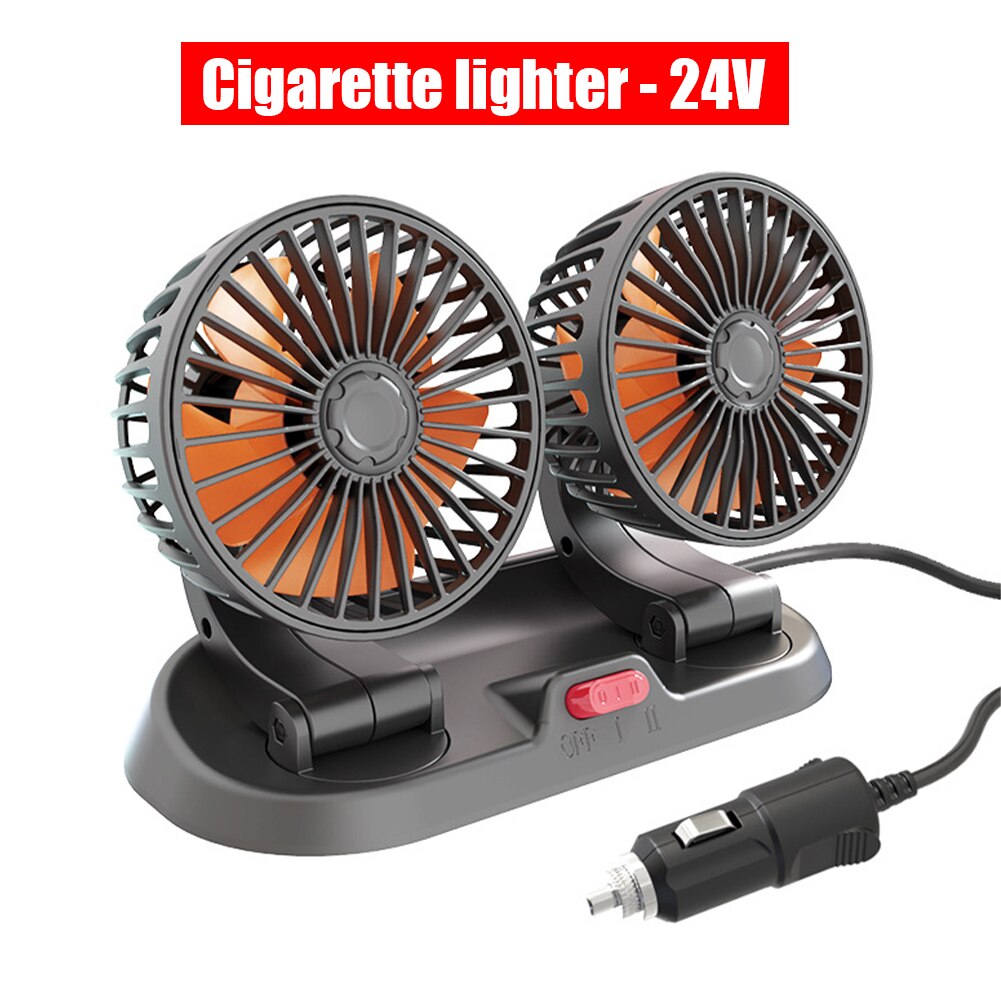USB Car Dual Head Portable Fan