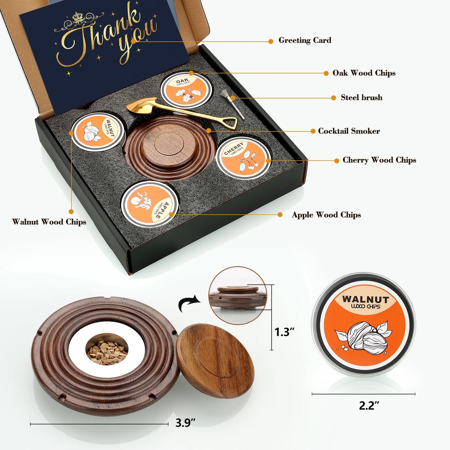 Old Fashioned Whiskey Smoker Drinks Kit
